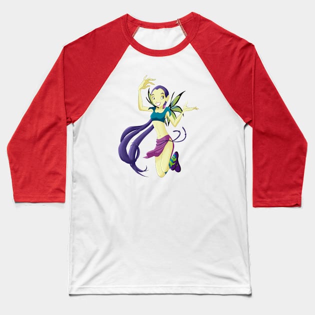 W.I.T.C.H. - Hay Lin Baseball T-Shirt by Nykos